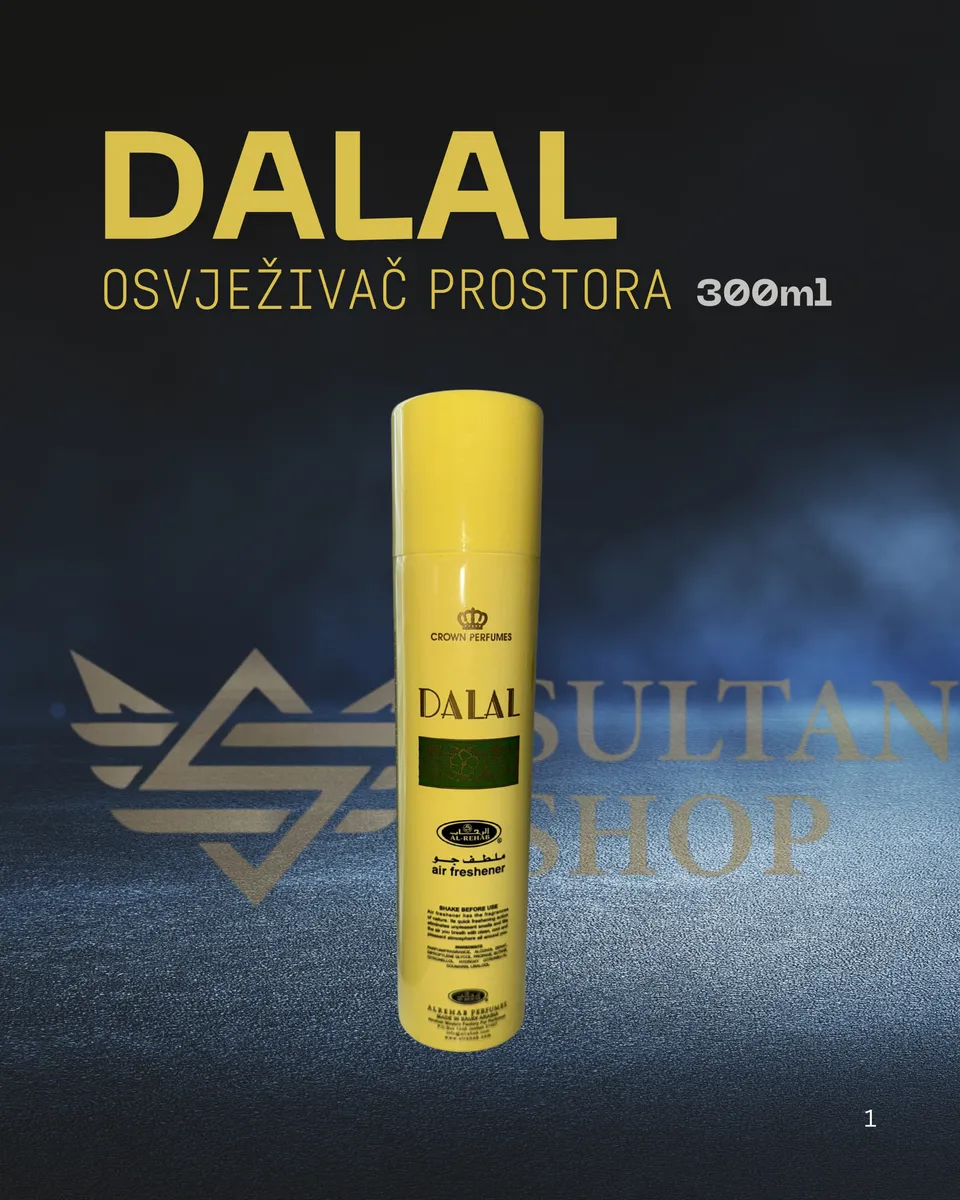Dalal osvježivač prostora 300 ml – egzotična slatko-cvjetna kompozicija s toplim drvenastim dodirom. Za prijatan ambijent.
